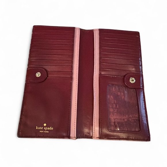 Kate Spade Pink Wallet with Gold Logo - Picture 6 of 7
